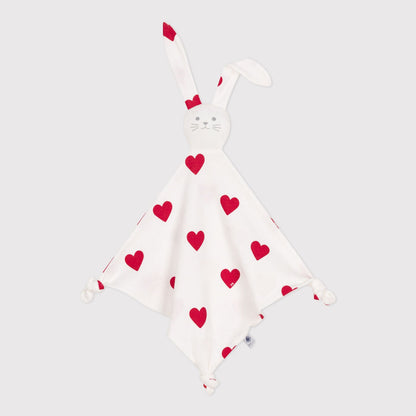 婴儿白色心形安抚巾