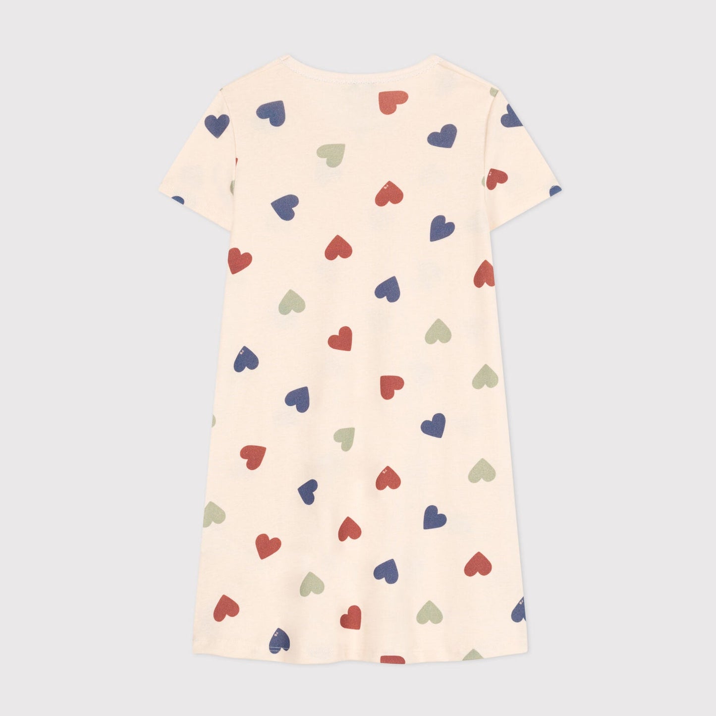 女童象牙白心形棉睡裙