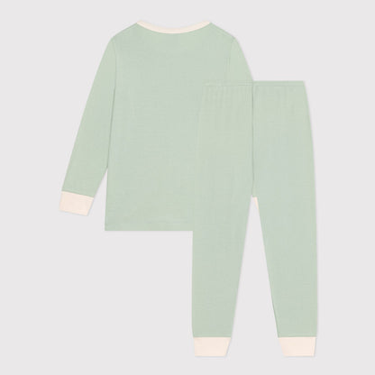 儿童绿色Logo棉睡衣套装