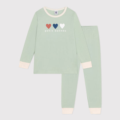 儿童绿色Logo棉睡衣套装