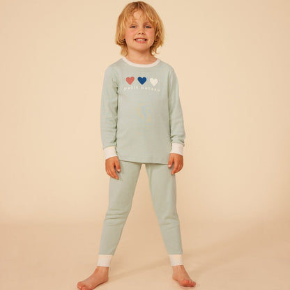 儿童绿色Logo棉睡衣套装