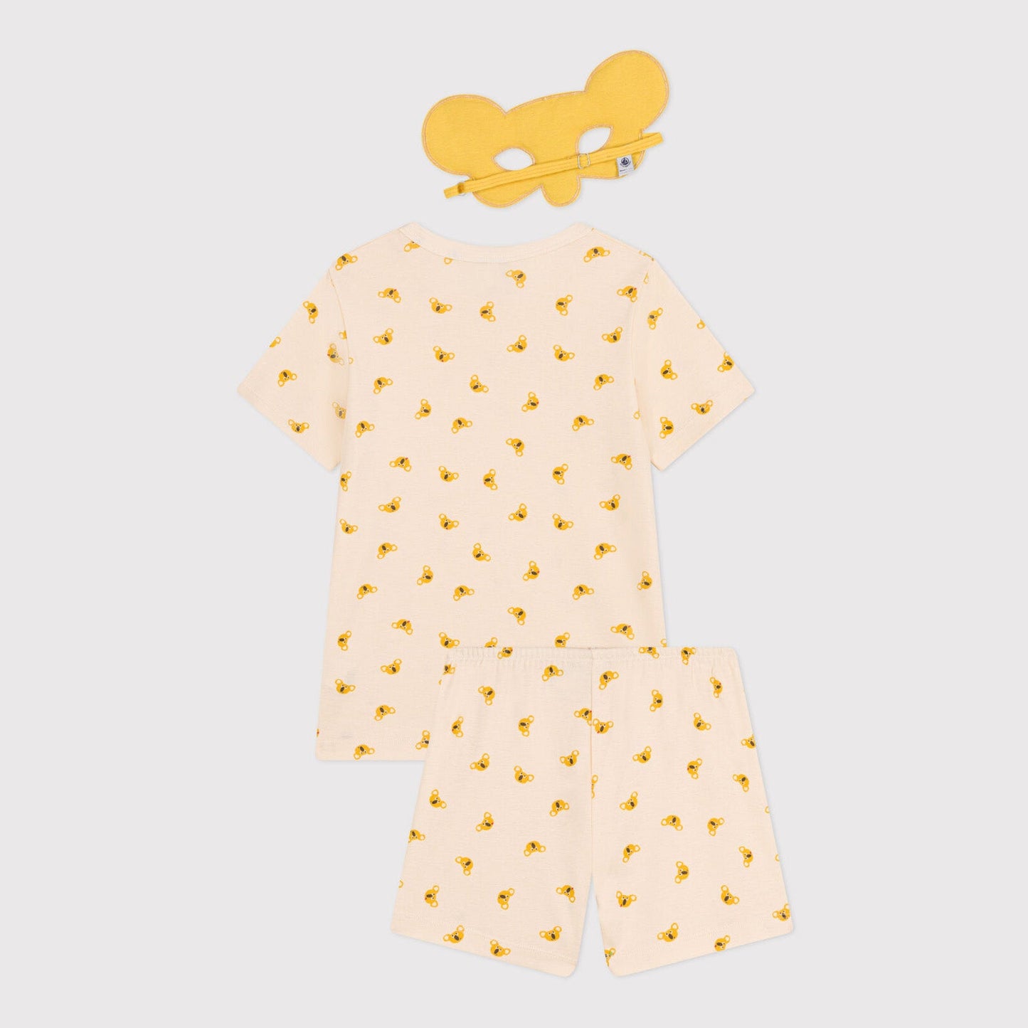 儿童奶油白印花棉睡衣套装