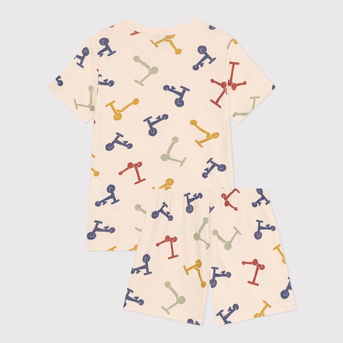 儿童米白色印花棉睡衣套装