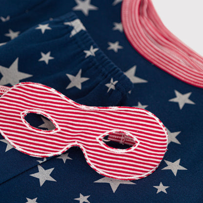 儿童藏青色星星棉睡衣套装