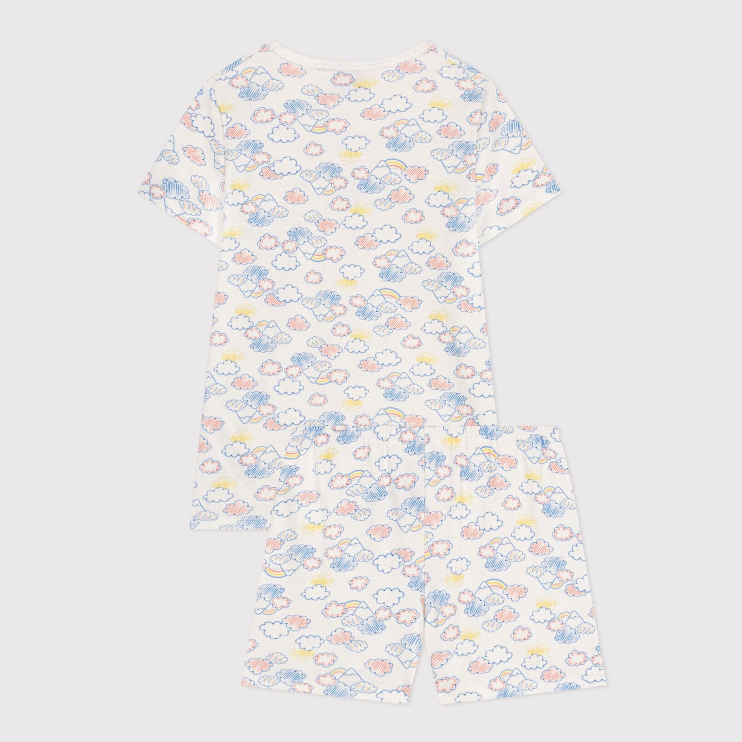 儿童白色棉睡衣套装