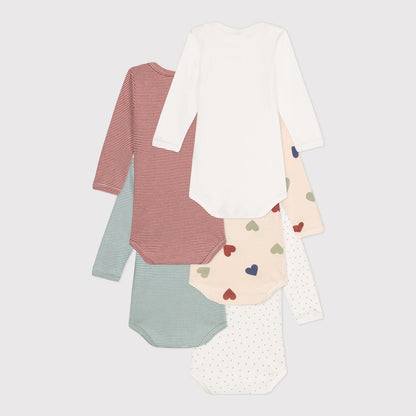 婴儿彩色棉连体衣套装(5件)