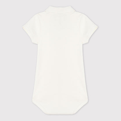 婴儿白色棉连体衣