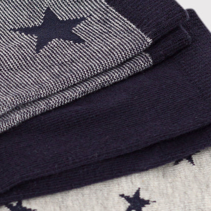 男童黑色棉袜套装(3件)