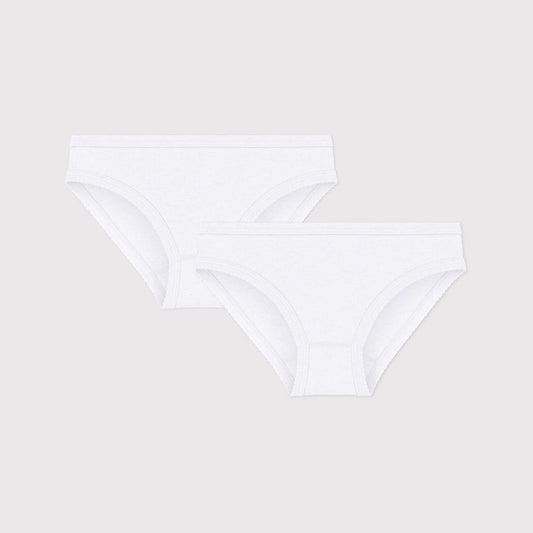 女童白色棉内裤套装(2件)