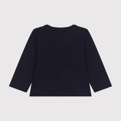 婴儿藏青色棉开衫