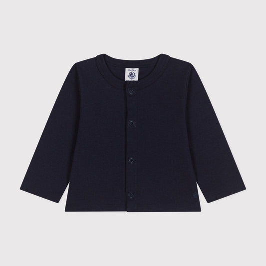 婴儿藏青色棉开衫