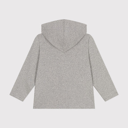 男童灰色棉拉链上衣