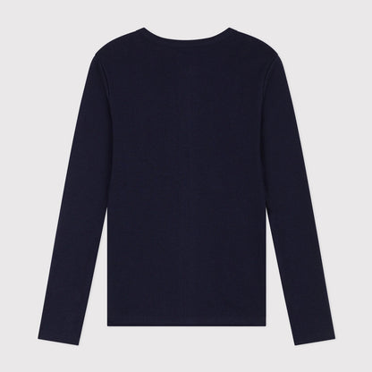 女士藏蓝色棉T恤