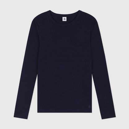 女士藏蓝色棉T恤