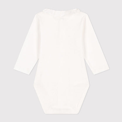婴儿白色棉连体衣
