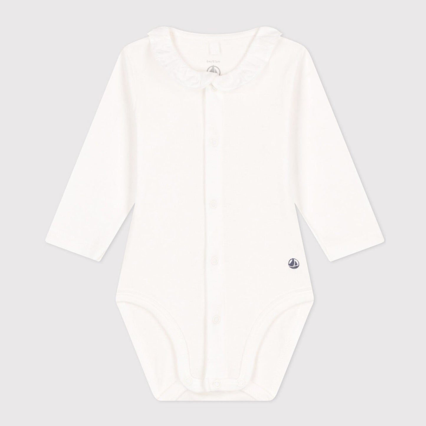 婴儿白色棉连体衣