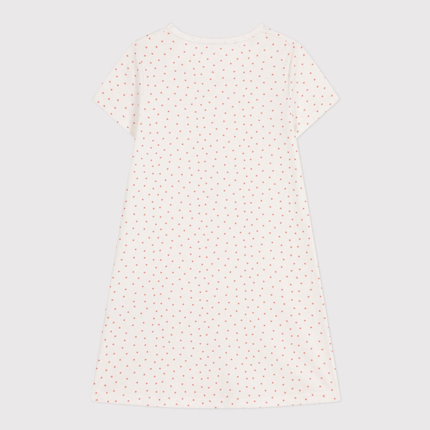 女童白色爱心棉睡裙