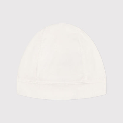 婴儿白色棉帽子