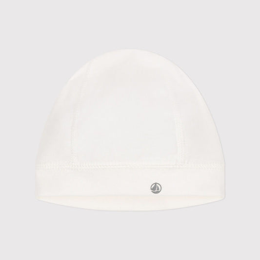 婴儿白色棉帽子