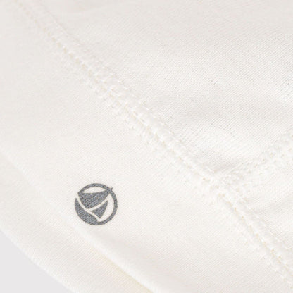 婴儿白色棉帽子