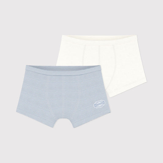 男童蓝色Logo棉内裤套装(2件)