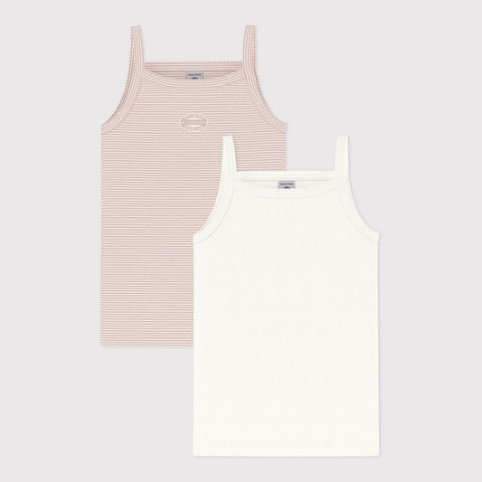 女童粉色Logo棉背心套装(2件)