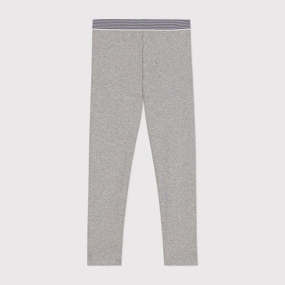 女童灰色棉打底裤