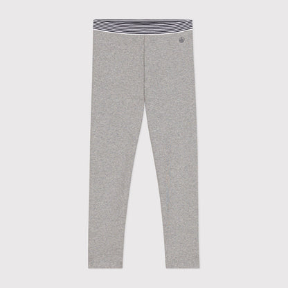 女童灰色棉打底裤