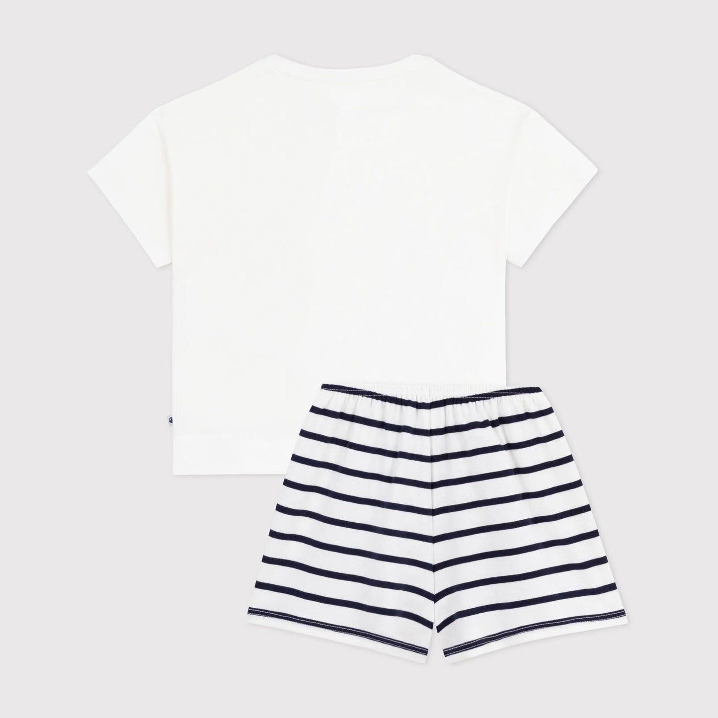 女童白色爱心棉睡衣套装