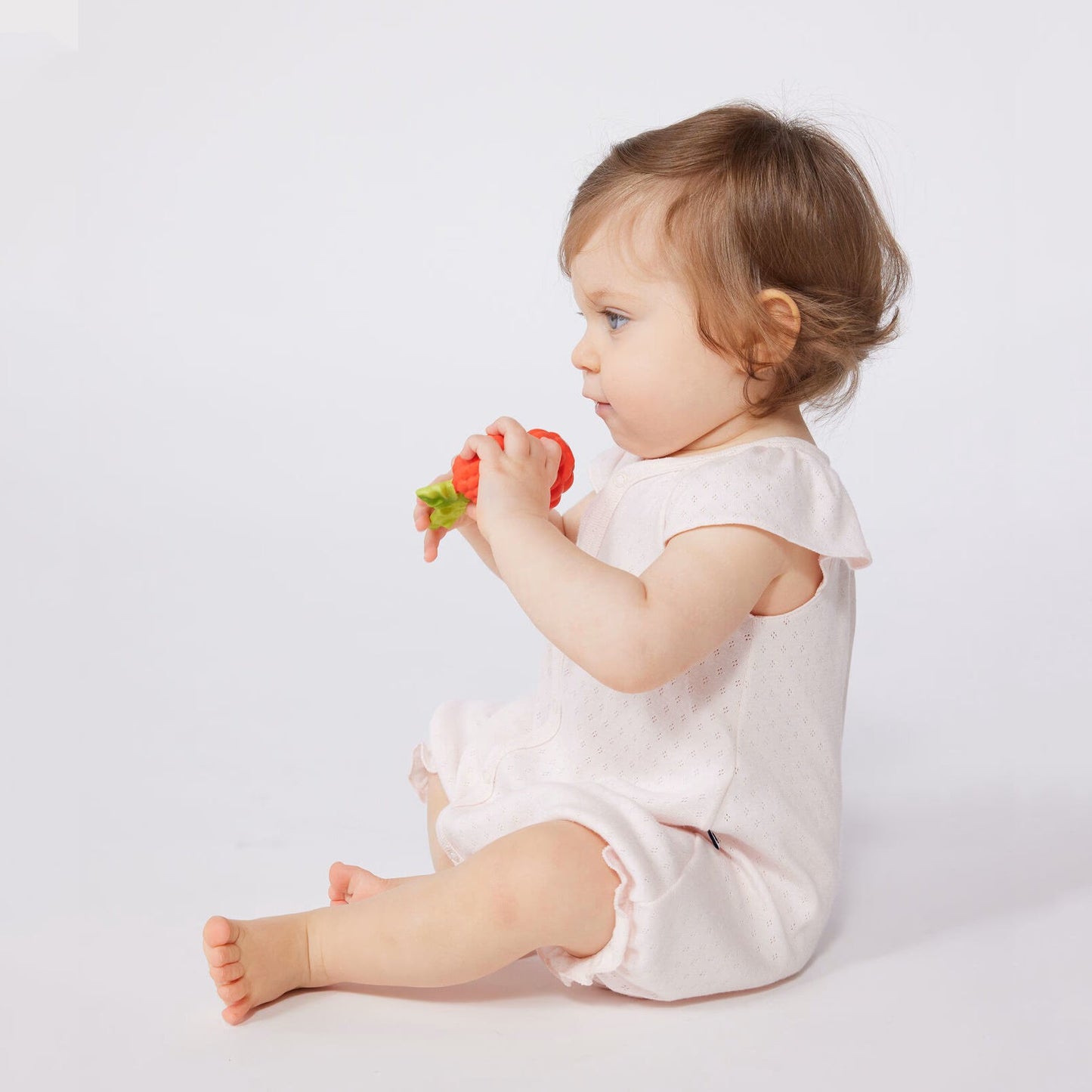 女婴浅粉色棉连体衣