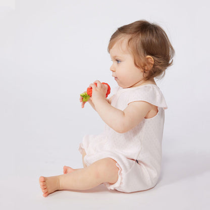 女婴浅粉色棉连体衣