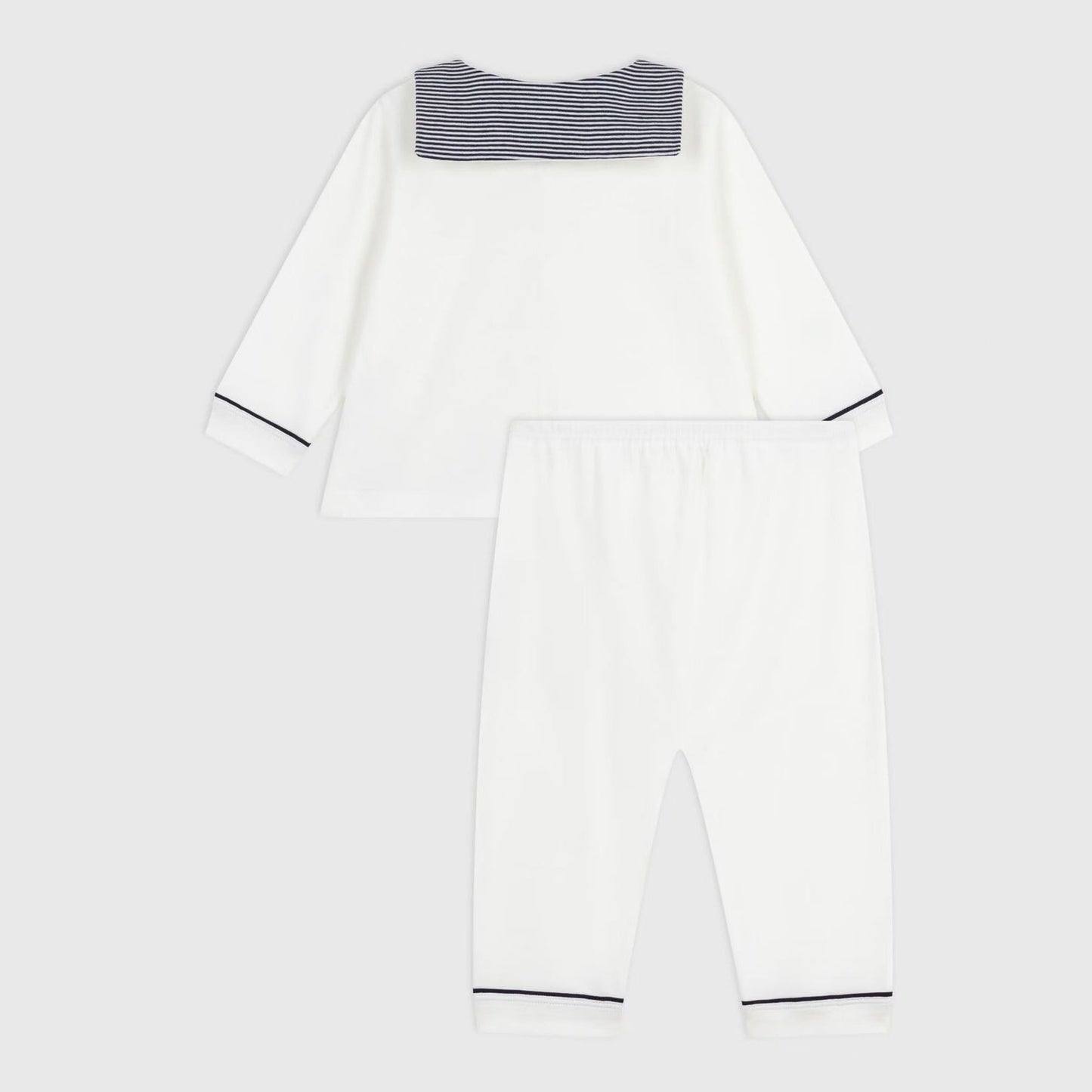 婴儿白色棉套装