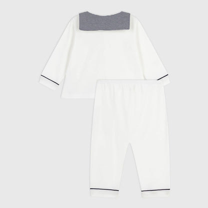 婴儿白色棉套装