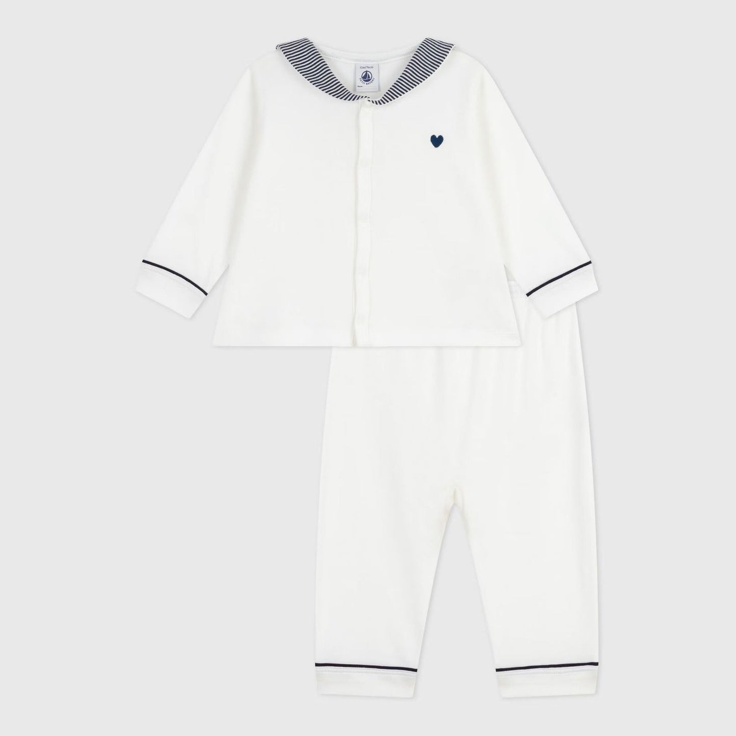 婴儿白色棉套装