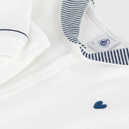 婴儿白色棉套装