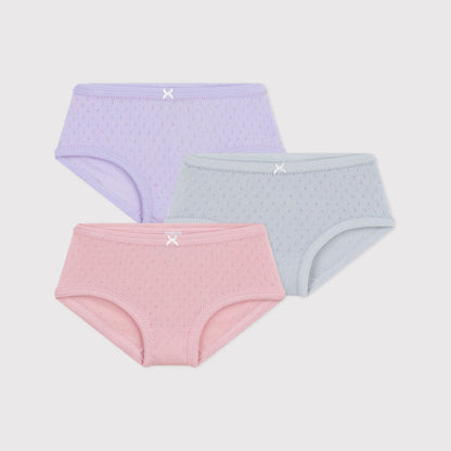 女童三色棉内裤套装(3件)