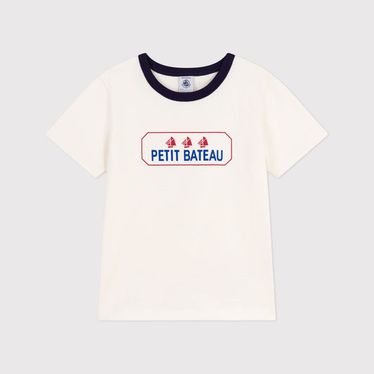 儿童白色Logo棉T恤