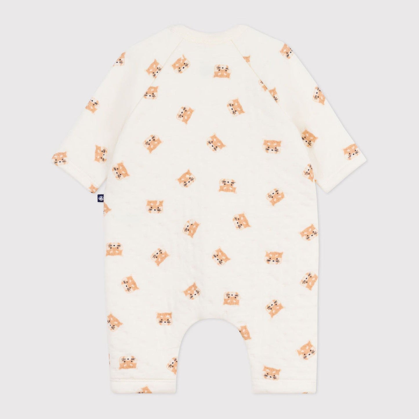 婴儿白色印花棉连体衣