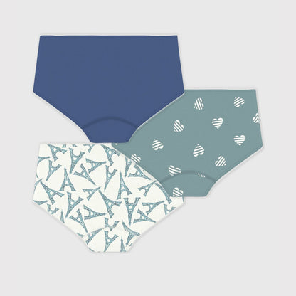 女童三色棉内裤套装(3件)