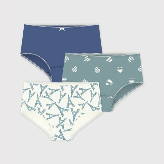 女童三色棉内裤套装(3件)