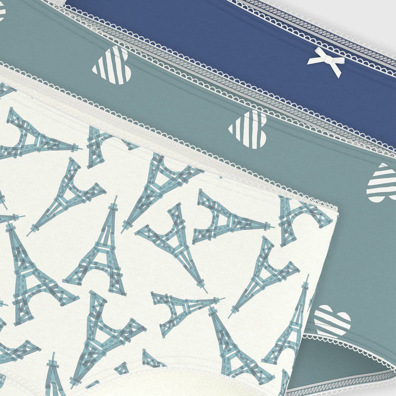 女童三色棉内裤套装(3件)