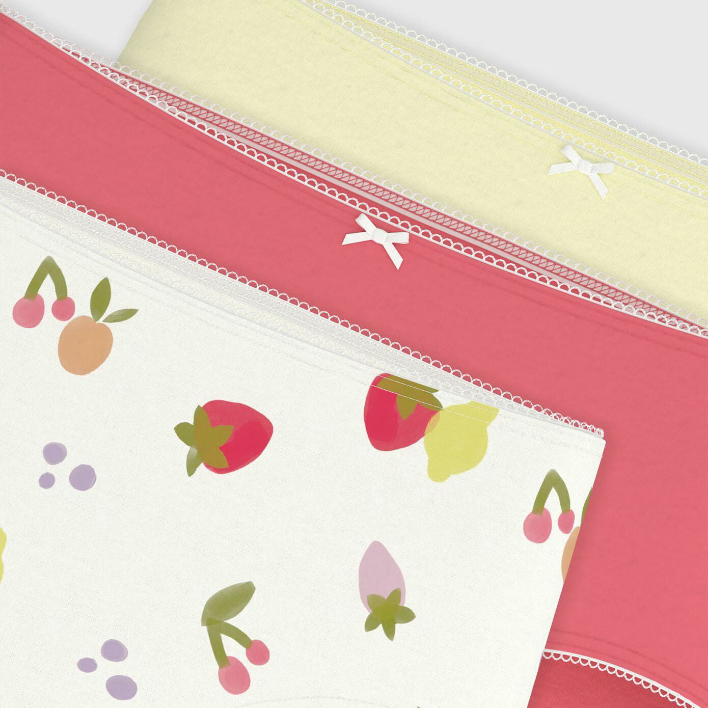 女童彩色棉内裤套装(3件)