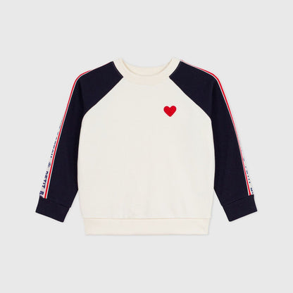 女童白色棉卫衣