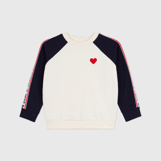 女童白色棉卫衣