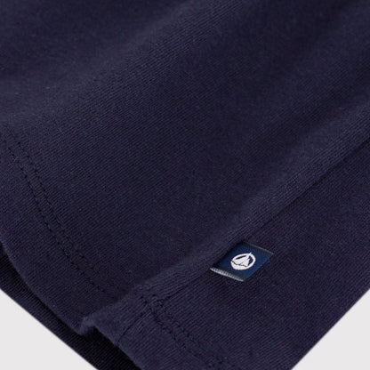 女婴藏青色棉连衣裙