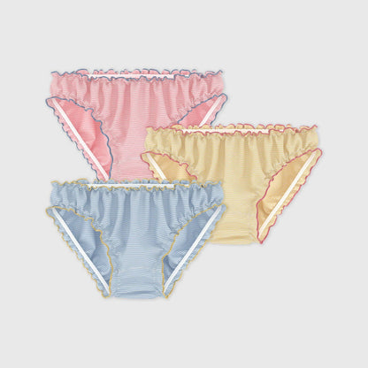 女童彩色棉内裤套装(3件)