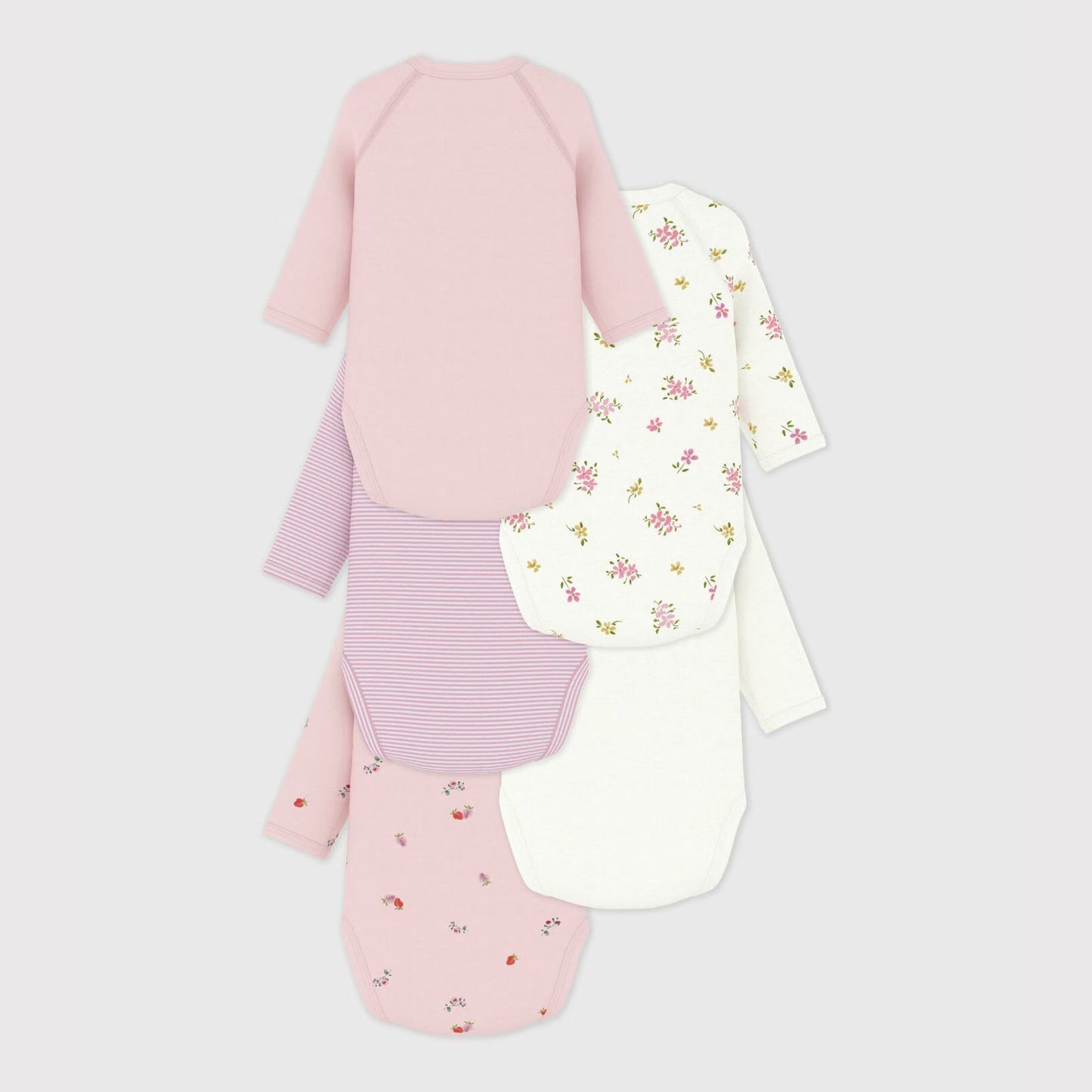 女婴彩色棉连体衣套装(5件)