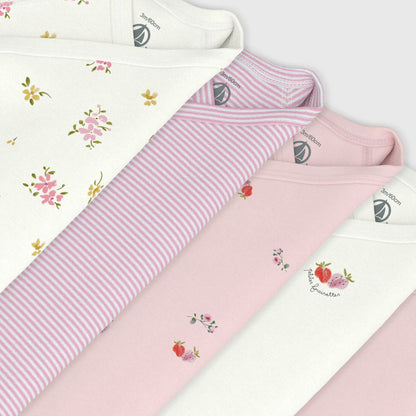 女婴彩色棉连体衣套装(5件)