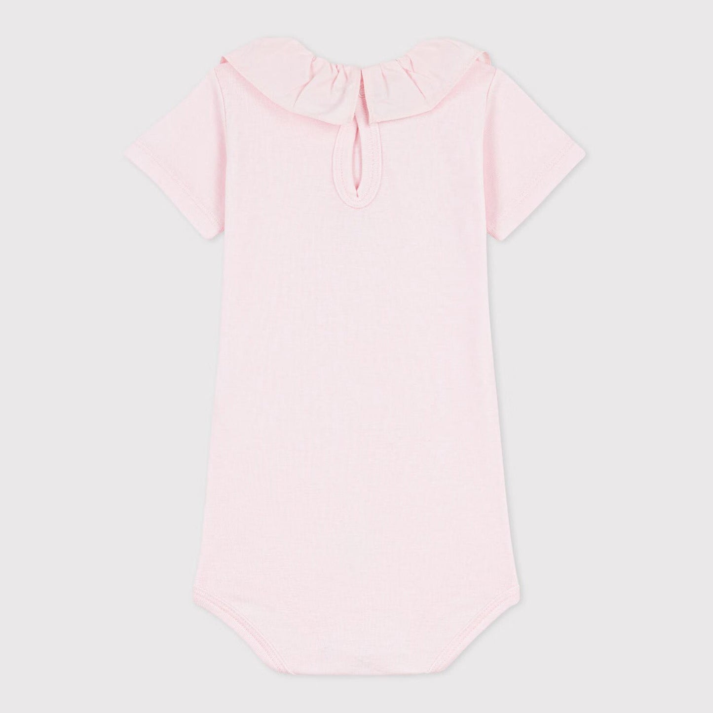 女婴浅粉色棉连体衣