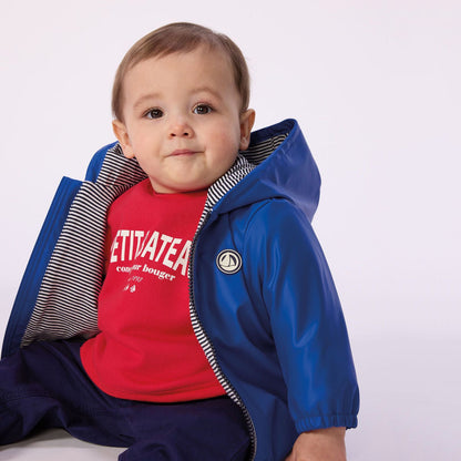 男婴红色Logo棉卫衣